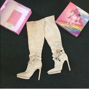 Knee high Calf Hair Boots